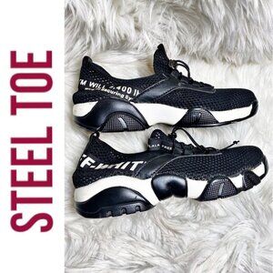 OWN SHOE Lightweight Mesh Breathable Steel Toe Cap Summer Workwear Shoe, EU 41